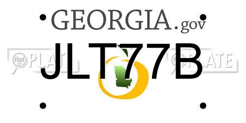 JLT77B Georgia License Plate