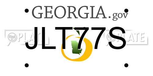 JLT77S Georgia License Plate