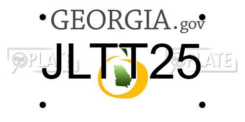 JLTT25 Georgia License Plate