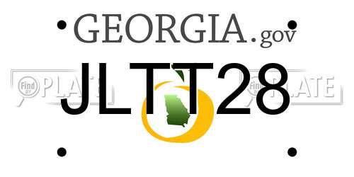JLTT28 Georgia License Plate