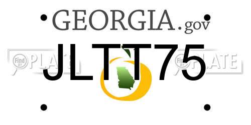JLTT75 Georgia License Plate