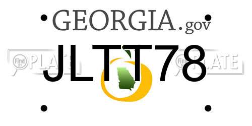 JLTT78 Georgia License Plate