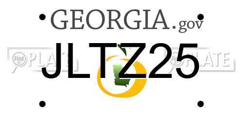 JLTZ25 Georgia License Plate