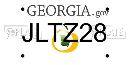 JLTZ28 Georgia License Plate
