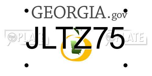 JLTZ75 Georgia License Plate