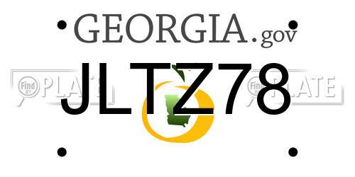 JLTZ78 Georgia License Plate