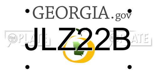 JLZ22B Georgia License Plate