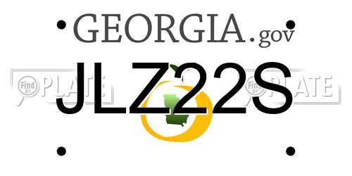 JLZ22S Georgia License Plate