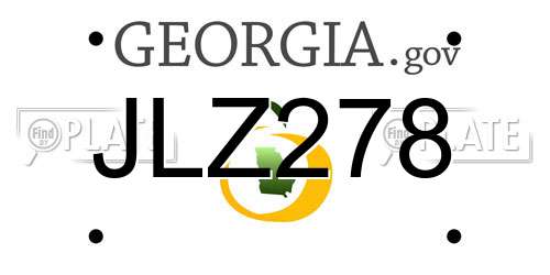 JLZ278 Georgia License Plate