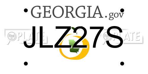 JLZ27S Georgia License Plate