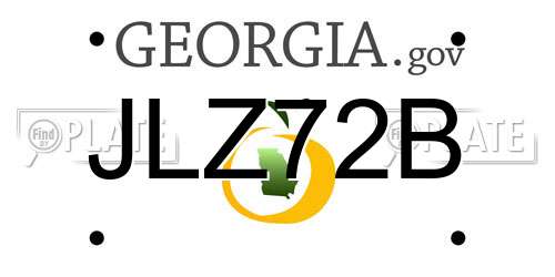 JLZ72B Georgia License Plate