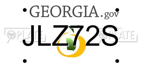 JLZ72S Georgia License Plate