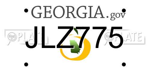 JLZ775 Georgia License Plate