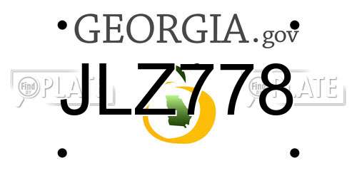 JLZ778 Georgia License Plate