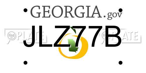 JLZ77B Georgia License Plate