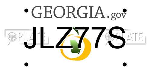 JLZ77S Georgia License Plate