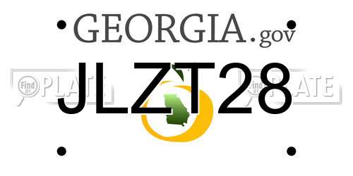 JLZT28 Georgia License Plate