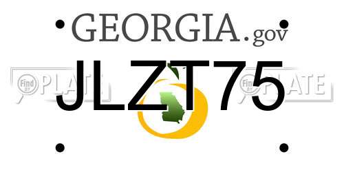 JLZT75 Georgia License Plate