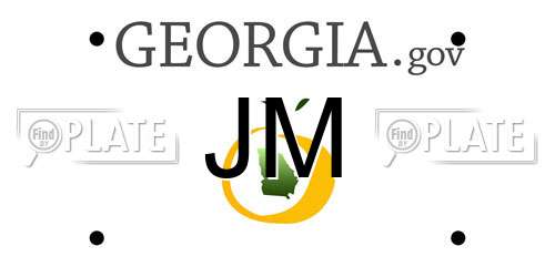 JM Georgia License Plate