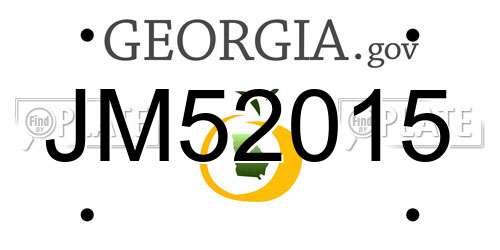 JM52015 Georgia License Plate