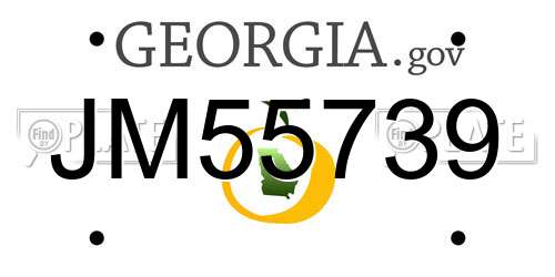 JM55739 Georgia License Plate