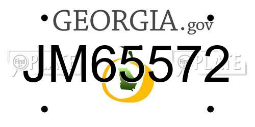 JM65572 Georgia License Plate
