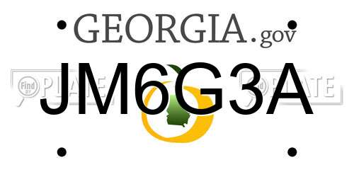 JM6G3A Georgia License Plate