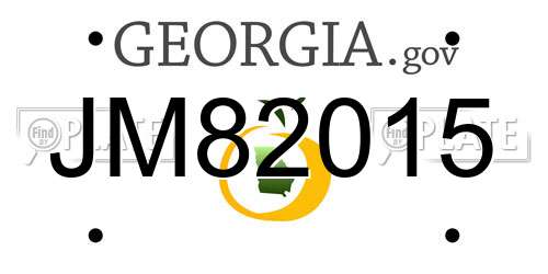 JM82015 Georgia License Plate
