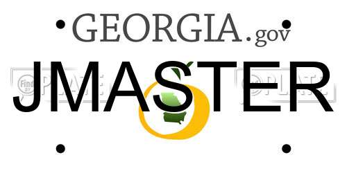 JMASTER Georgia License Plate