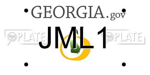 JML1 Georgia License Plate