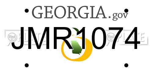 JMR1074 Georgia License Plate