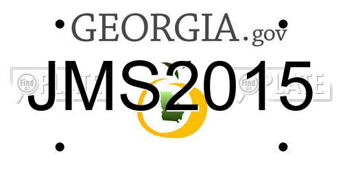 JMS2015 Georgia License Plate