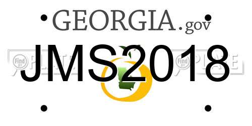JMS2018 Georgia License Plate