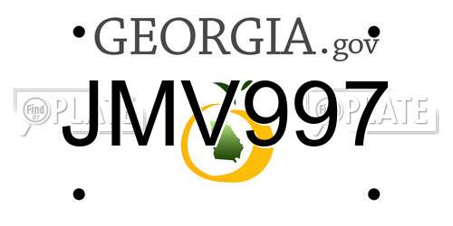 JMV997 Georgia License Plate