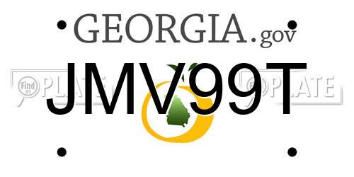 JMV99T Georgia License Plate
