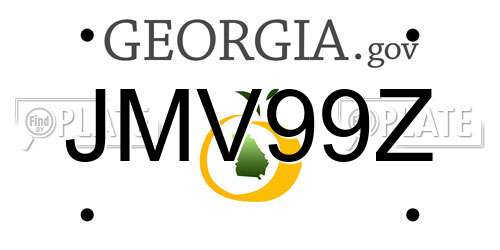 JMV99Z Georgia License Plate