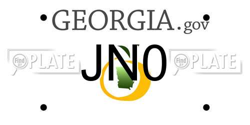 JN0 Georgia License Plate