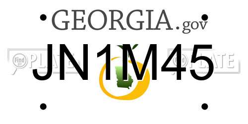 JN1M45 Georgia License Plate