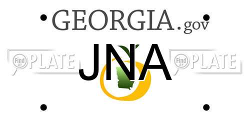 JNA Georgia License Plate