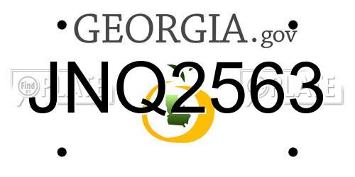 JNQ2563 Georgia License Plate