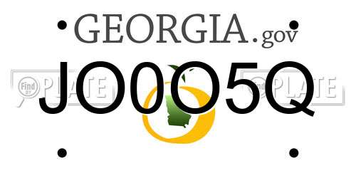 JO0O5Q Georgia License Plate