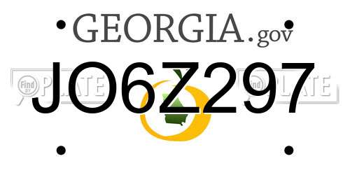 JO6Z297 Georgia License Plate
