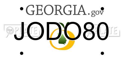 JODO80 Georgia License Plate