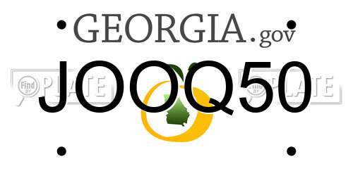 JOOQ50 Georgia License Plate