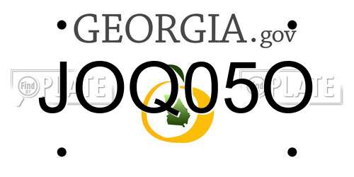 JOQ05O Georgia License Plate