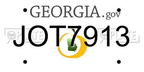 JOT7913 Georgia License Plate