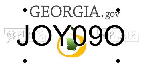 JOY09O Georgia License Plate