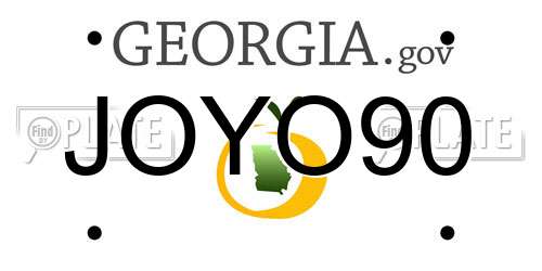 JOYO90 Georgia License Plate