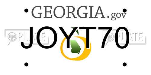 JOYT70 Georgia License Plate