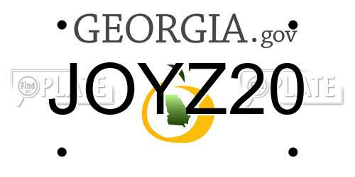 JOYZ20 Georgia License Plate